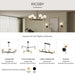 Myhouse Lighting Progress Lighting - P400471-319 - Six Light Linear Chandelier - Rigsby - Matte Black and Brushed Gold