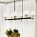 Myhouse Lighting Progress Lighting - P400471-319 - Six Light Linear Chandelier - Rigsby - Matte Black and Brushed Gold