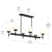 Myhouse Lighting Progress Lighting - P400471-31M - Six Light Linear Chandelier - Rigsby - Matte Black