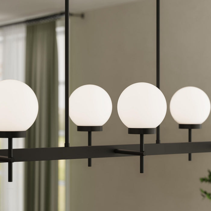 Myhouse Lighting Progress Lighting - P400471-31M - Six Light Linear Chandelier - Rigsby - Matte Black