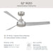 Myhouse Lighting Progress Lighting - P250129-009 - 52" Ceiling Fan - Rizo - Brushed Nickel