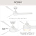 Myhouse Lighting Progress Lighting - P250129-28M - 52" Ceiling Fan - Rizo - Matte White