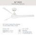 Myhouse Lighting Progress Lighting - P250129-28M - 52" Ceiling Fan - Rizo - Matte White