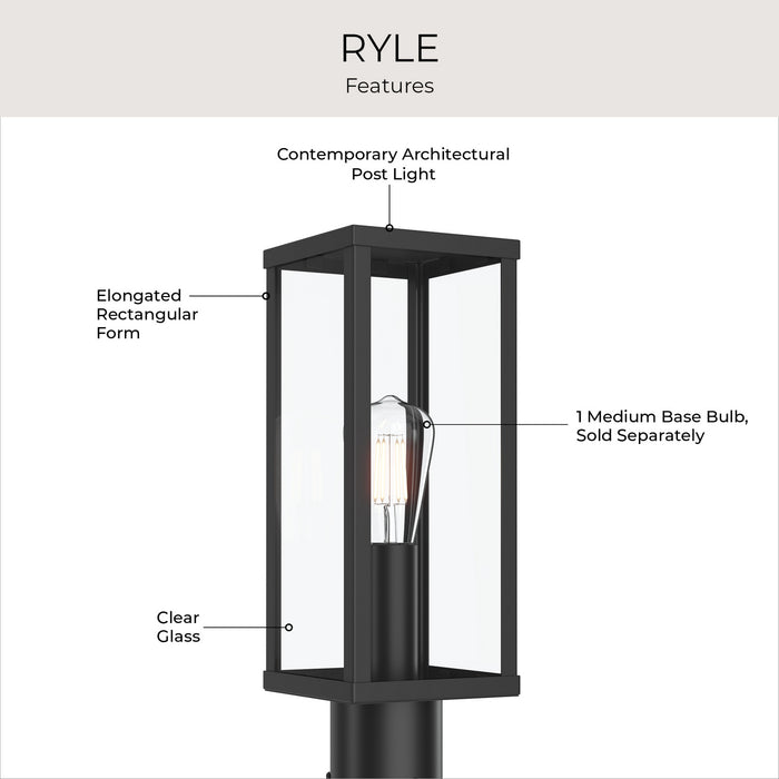 Myhouse Lighting Progress Lighting - P540113-31M - One Light Outdoor Post Mount - Ryle - Matte Black