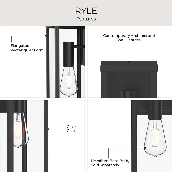 Myhouse Lighting Progress Lighting - P560399-31M - One Light Outdoor Wall Mount - Ryle - Matte Black