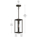Myhouse Lighting Progress Lighting - P550146-020 - One Light Outdoor Pendant - Ryle - Antique Bronze