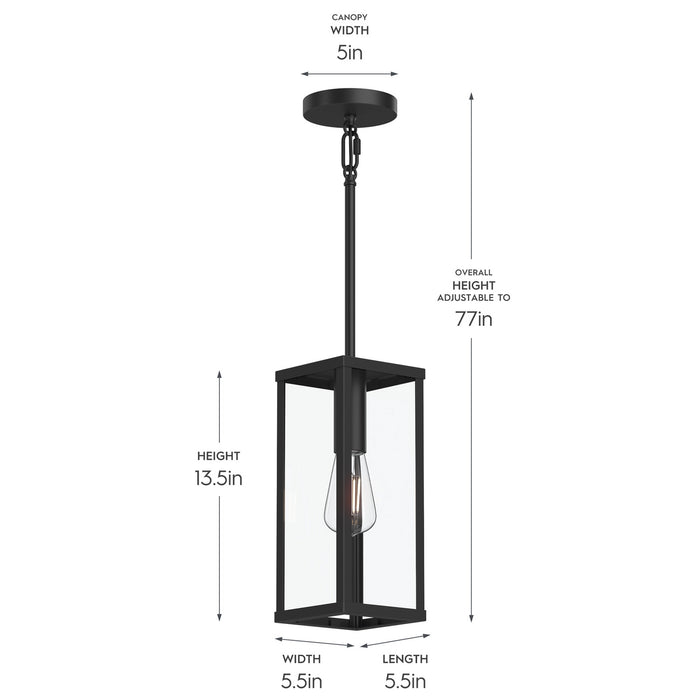 Myhouse Lighting Progress Lighting - P550146-31M - One Light Outdoor Pendant - Ryle - Matte Black