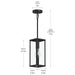 Myhouse Lighting Progress Lighting - P550146-31M - One Light Outdoor Pendant - Ryle - Matte Black