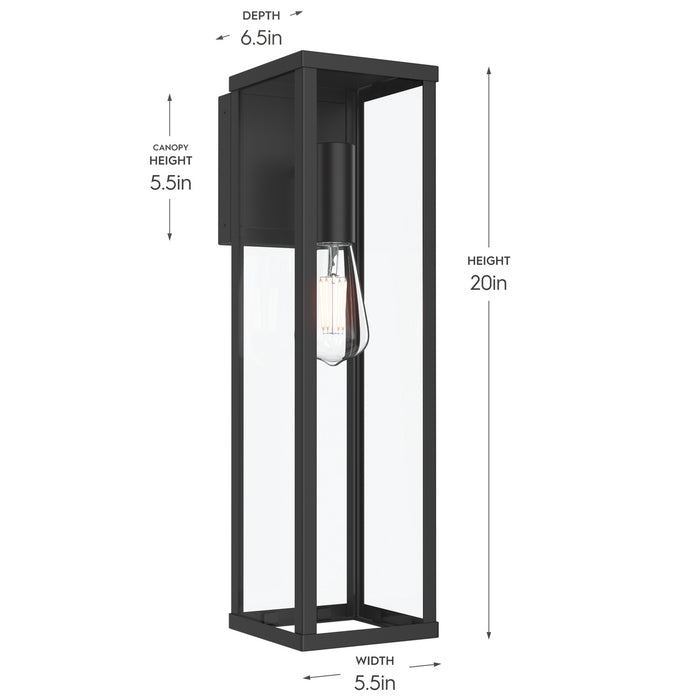 Myhouse Lighting Progress Lighting - P560400-31M - One Light Outdoor Wall Mount - Ryle - Matte Black
