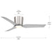Myhouse Lighting Progress Lighting - P250130-009-30 - 48" Ceiling Fan - Rynn - Brushed Nickel