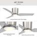 Myhouse Lighting Progress Lighting - P250130-009-30 - 48" Ceiling Fan - Rynn - Brushed Nickel