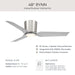 Myhouse Lighting Progress Lighting - P250130-009-30 - 48" Ceiling Fan - Rynn - Brushed Nickel