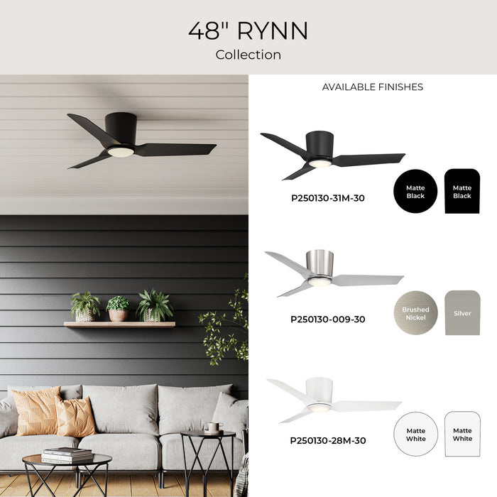 Myhouse Lighting Progress Lighting - P250130-009-30 - 48" Ceiling Fan - Rynn - Brushed Nickel