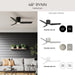 Myhouse Lighting Progress Lighting - P250130-009-30 - 48" Ceiling Fan - Rynn - Brushed Nickel