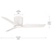 Myhouse Lighting Progress Lighting - P250130-28M-30 - 48" Ceiling Fan - Rynn - Matte White
