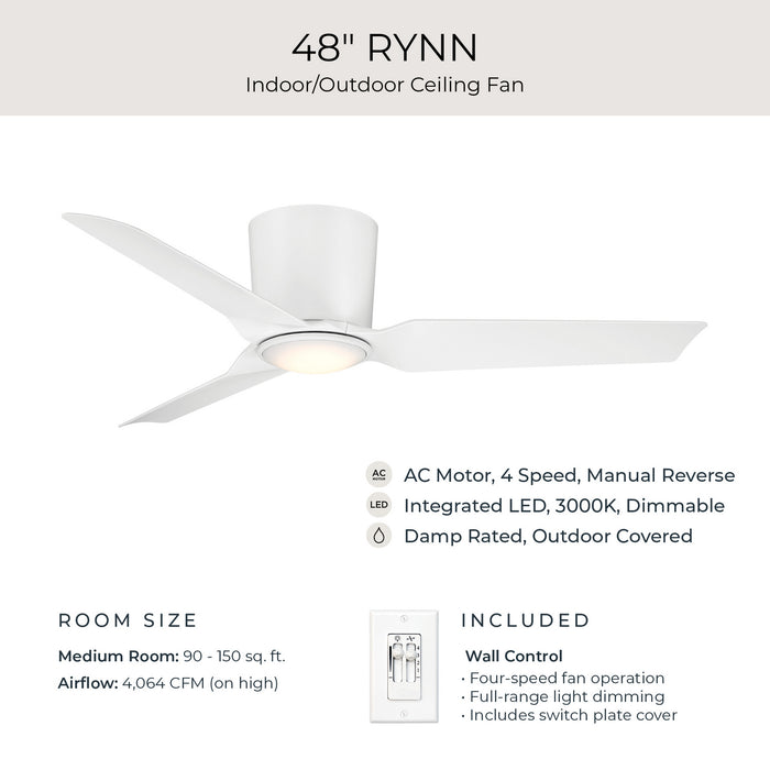 Myhouse Lighting Progress Lighting - P250130-28M-30 - 48" Ceiling Fan - Rynn - Matte White