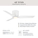 Myhouse Lighting Progress Lighting - P250130-28M-30 - 48" Ceiling Fan - Rynn - Matte White