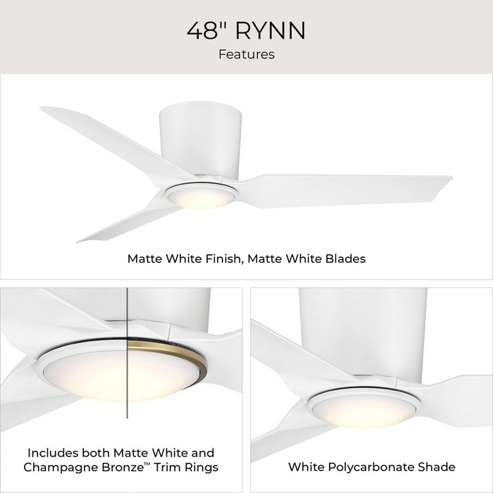 Myhouse Lighting Progress Lighting - P250130-28M-30 - 48" Ceiling Fan - Rynn - Matte White