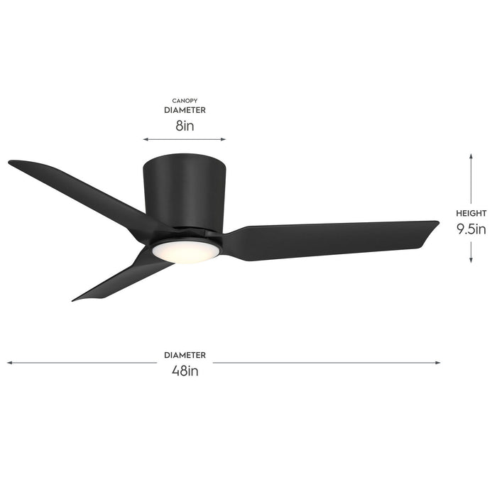 Myhouse Lighting Progress Lighting - P250130-31M-30 - 48" Ceiling Fan - Rynn - Matte Black