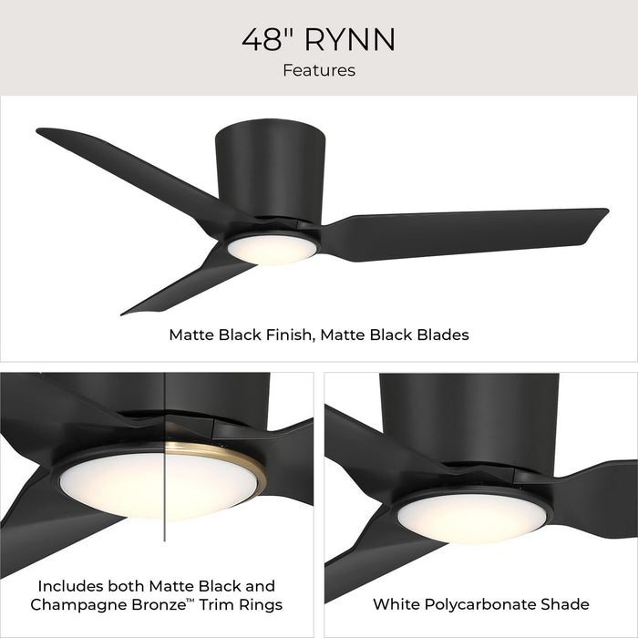 Myhouse Lighting Progress Lighting - P250130-31M-30 - 48" Ceiling Fan - Rynn - Matte Black