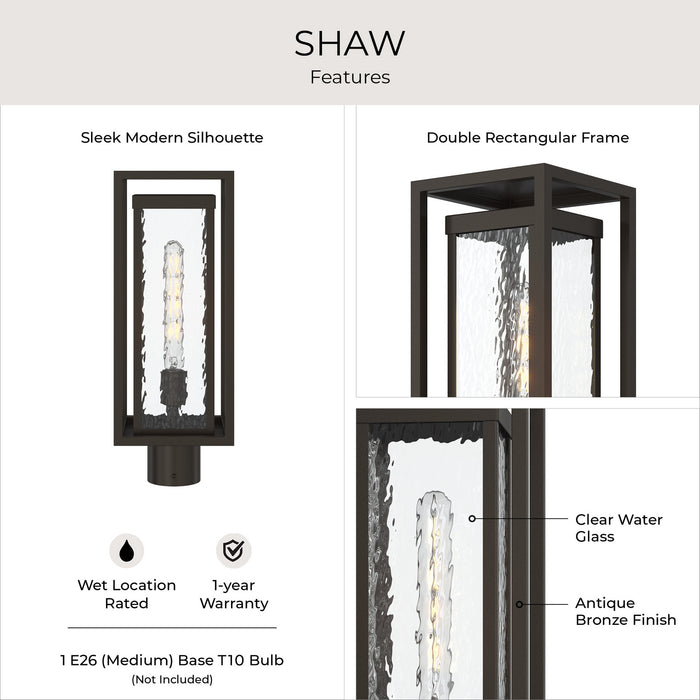 Myhouse Lighting Progress Lighting - P540115-020 - One Light Outdoor Post Mount - Shaw - Antique Bronze