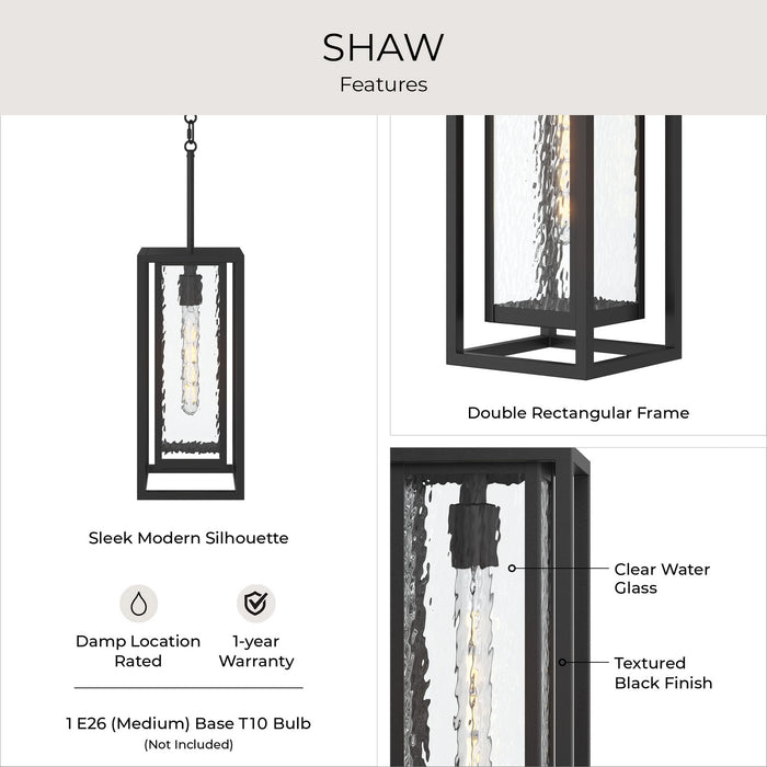 Myhouse Lighting Progress Lighting - P550148-031 - One Light Outdoor Pendant - Shaw - Black