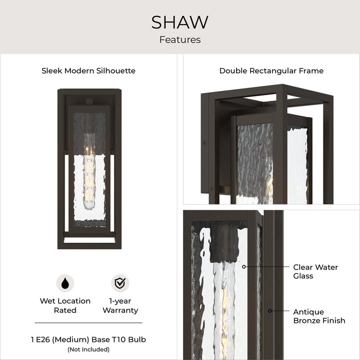 Myhouse Lighting Progress Lighting - P560410-020 - One Light Outdoor Wall Mount - Shaw - Antique Bronze