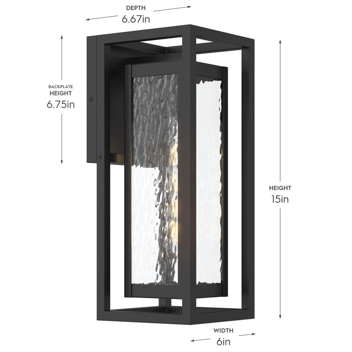 Myhouse Lighting Progress Lighting - P560410-031 - One Light Outdoor Wall Mount - Shaw - Black