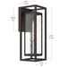 Myhouse Lighting Progress Lighting - P560411-020 - One Light Outdoor Wall Mount - Shaw - Antique Bronze