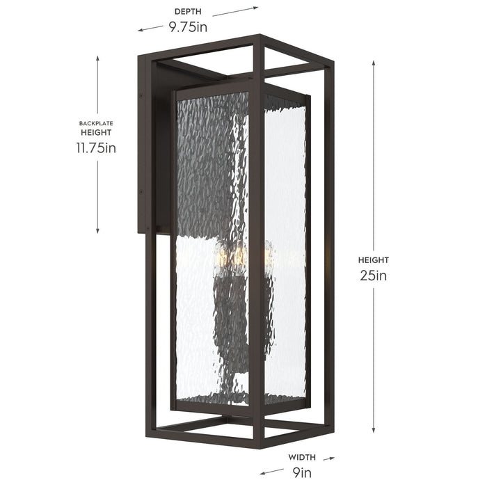 Myhouse Lighting Progress Lighting - P560412-020 - Three Light Outdoor Wall Mount - Shaw - Antique Bronze