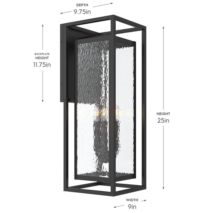Myhouse Lighting Progress Lighting - P560412-031 - Three Light Outdoor Wall Mount - Shaw - Black