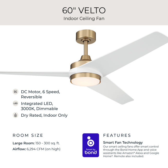 Myhouse Lighting Progress Lighting - P250128-177-30 - 60" Ceiling Fan - Velto - Champagne Bronze