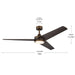 Myhouse Lighting Progress Lighting - P250128-215-30 - 60" Ceiling Fan - Velto - Heritage Brushed Bronze