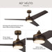 Myhouse Lighting Progress Lighting - P250128-215-30 - 60" Ceiling Fan - Velto - Heritage Brushed Bronze