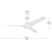 Myhouse Lighting Progress Lighting - P250128-28M-30 - 60" Ceiling Fan - Velto - Matte White