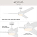 Myhouse Lighting Progress Lighting - P250128-28M-30 - 60" Ceiling Fan - Velto - Matte White