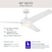 Myhouse Lighting Progress Lighting - P250128-28M-30 - 60" Ceiling Fan - Velto - Matte White