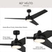 Myhouse Lighting Progress Lighting - P250128-31M-30 - 60" Ceiling Fan - Velto - Matte Black