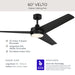 Myhouse Lighting Progress Lighting - P250128-31M-30 - 60" Ceiling Fan - Velto - Matte Black