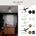 Myhouse Lighting Progress Lighting - P250128-31M-30 - 60" Ceiling Fan - Velto - Matte Black