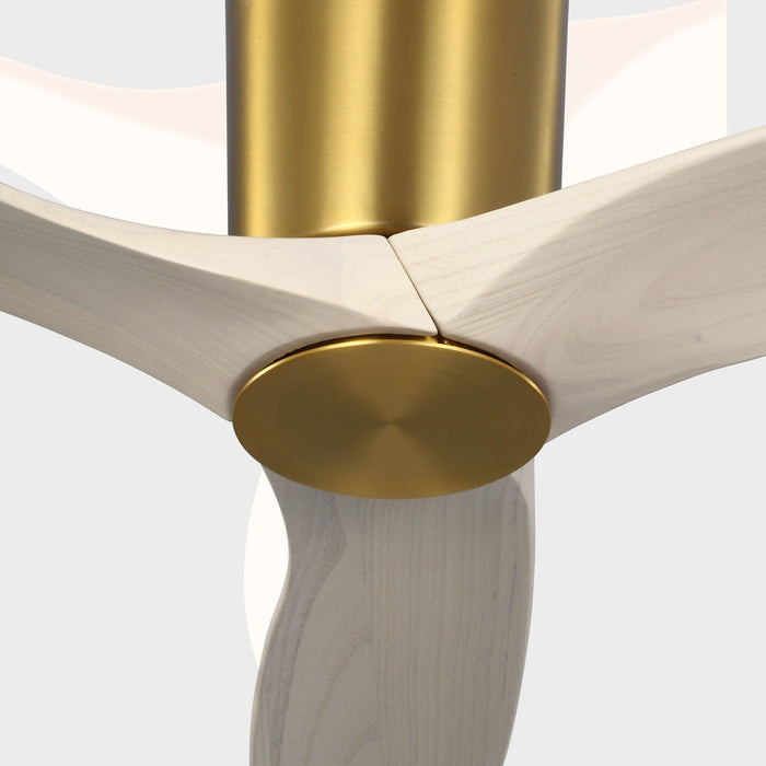 Myhouse Lighting Visual Comfort Fan - 3SYRHSM52BBSWWOD - 52" Ceiling Fan - Seyra - Burnished Brass