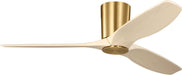 Myhouse Lighting Visual Comfort Fan - 3SYRHSM52BBSWWOD - 52" Ceiling Fan - Seyra - Burnished Brass