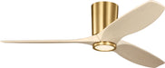 Myhouse Lighting Visual Comfort Fan - 3SYRHSM52BBSWWOD - 52" Ceiling Fan - Seyra - Burnished Brass