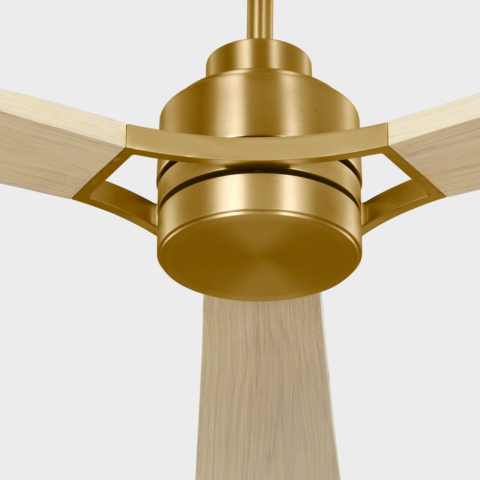 Myhouse Lighting Visual Comfort Fan - 3TRLSM60BBSWWOD - 60" Ceiling Fan - Trillium - Burnished Brass