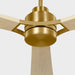 Myhouse Lighting Visual Comfort Fan - 3TRLSM60BBSWWOD - 60" Ceiling Fan - Trillium - Burnished Brass