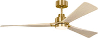Myhouse Lighting Visual Comfort Fan - 3TRLSM60BBSWWOD - 60" Ceiling Fan - Trillium - Burnished Brass