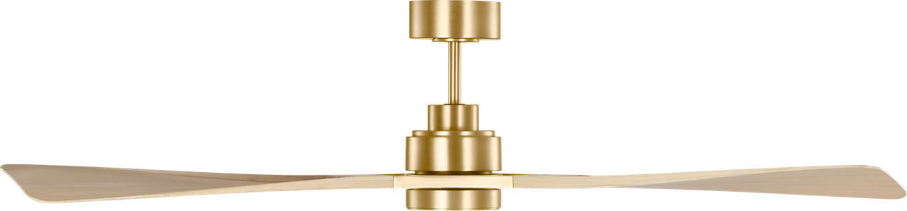 Myhouse Lighting Visual Comfort Fan - 3TRLSM60BBSWWOD - 60" Ceiling Fan - Trillium - Burnished Brass