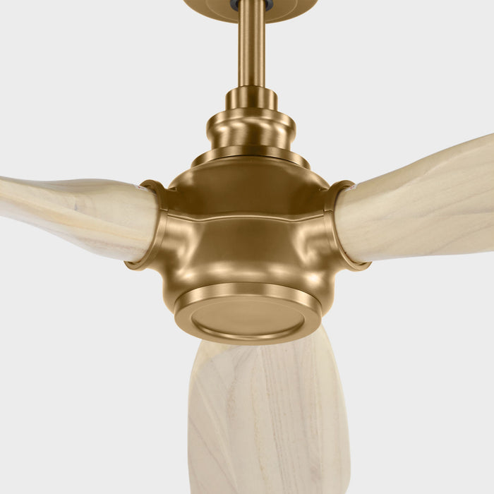 Myhouse Lighting Visual Comfort Fan - 3VALSM60BBSWWO - 60" Ceiling Fan - Valiant - Burnished Brass