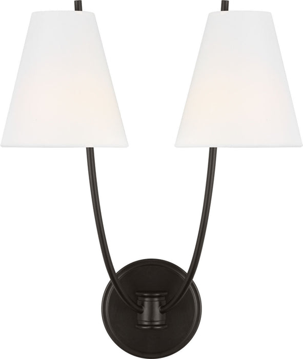 Myhouse Lighting Visual Comfort Studio - CW1422AI - Two Light Wall Sconce - Marina - Aged Iroged Iron