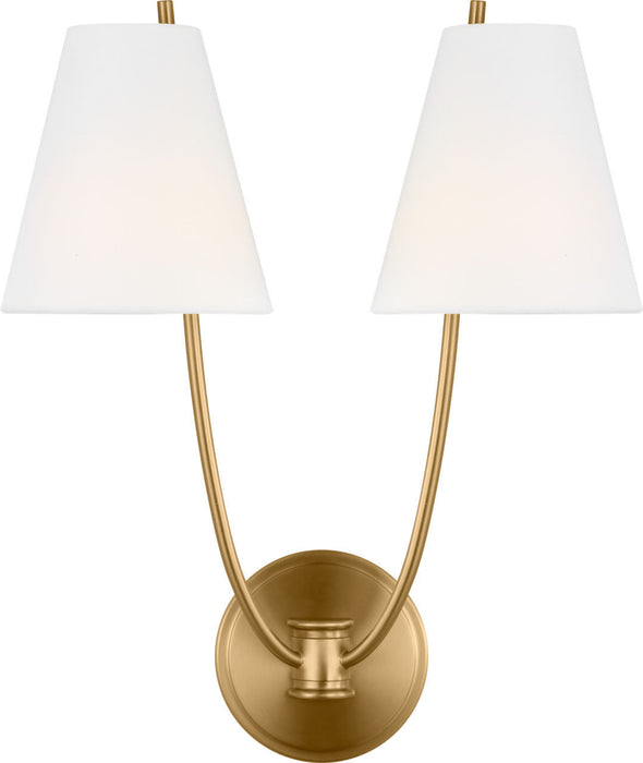 Myhouse Lighting Visual Comfort Studio - CW1422BBS - Two Light Wall Sconce - Marina - Burnished Brass/Burnished Brass